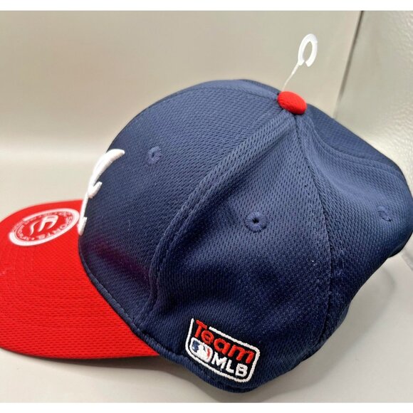 Atlanta Braves Hat Cap Strap Back Youth Navy Red MLB Baseball Team Logo - Picture 2 of 7